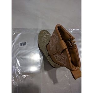 First Steps Tan Glitter Cowgirl Boots Size 6
